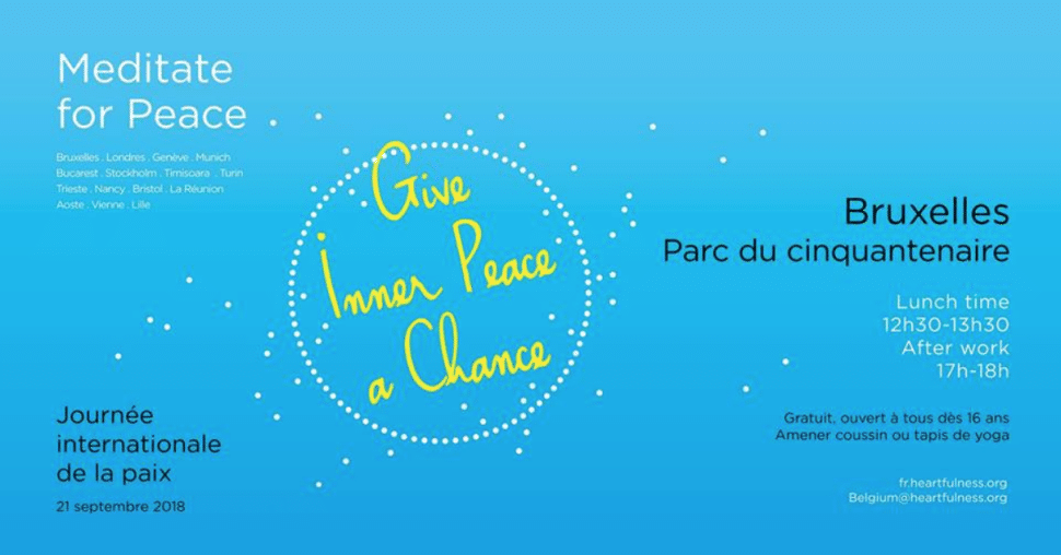 Un coeur en paix génère un INDIVIDU EN PAIX, un MONDE en paix