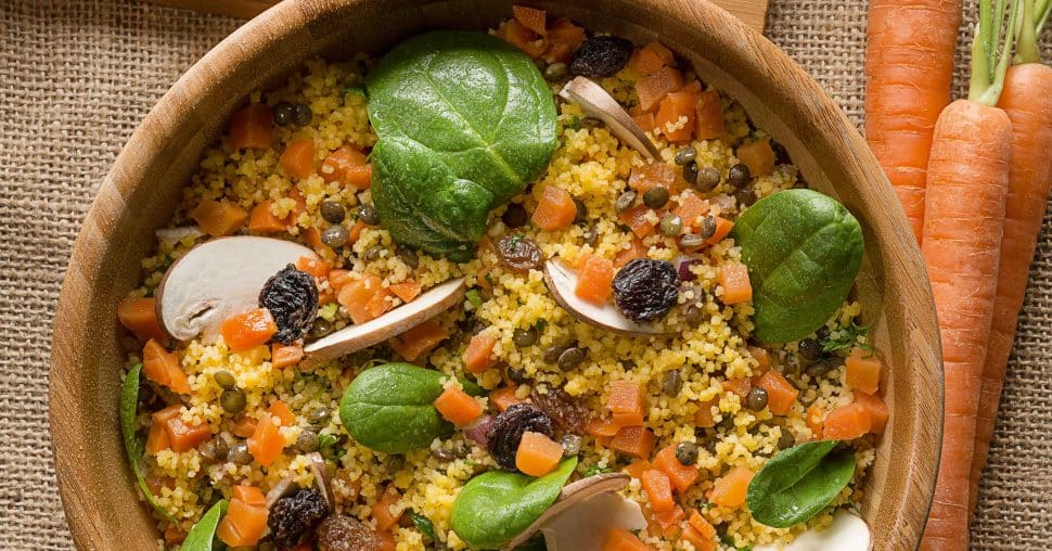 Recept: In wortelsap bereide griesmeelsalade